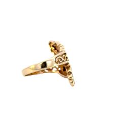 10K Tri-color Lady's Gold Ring  4.56g Size:7.25